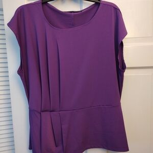 NY&Co Purple Knit Blend Blouse (L)